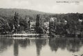 Postcard from around 1940 showing the Villas and `Amis de la nature` along the Meuse river in Lustin