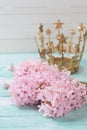 Postcard with elegant hyacinths flowers