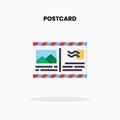 Postcard flat icon.