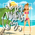 Postcard with a holiday. Happy Mother`s Day.