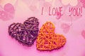 Postcard I love you. Feelings of lovers. Banner with text I love you. Love Royalty Free Stock Photo