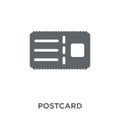 Postcard icon from Communication collection.