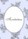 Invitation On A Botanical Background. Postcard With A Floral Pattern. Vintage Design Of Flowers And Leaves.