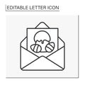 Postcard line icon