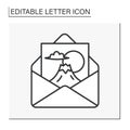 Postcard line icon