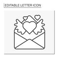 Postcard line icon