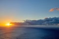 Postcard from Madeira. Sunset over the ocean.