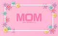 Postcard Mother`s day card background with paper cut follower of Vector