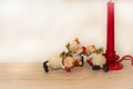 Postcard New Year Christmas Snowmen Royalty Free Stock Photo