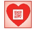 Postcard with qr code i love you