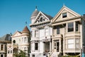 Postcard Row, the classic house at Alamo street in San Francisco.