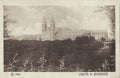 Postcard from 1900-1920showing the Maredsous Abbey l`Abbaye de Maredsous or Abdij de Maredsous Royalty Free Stock Photo
