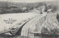 Postcard from 1906 showing theGileppe Dam French Barrage de la Gileppe