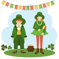 Postcard St. Patrick`s Day. Royalty Free Stock Photo