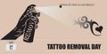 Postcard Tattoo Removal Day Royalty Free Stock Photo