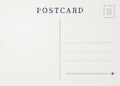 Postcard template. Design of blank travel post card back Royalty Free Stock Photo