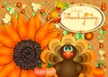 Postcard for Thanksgiving in scrapbooking style Royalty Free Stock Photo