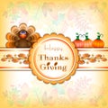 Postcard for Thanksgiving in scrapbooking style Royalty Free Stock Photo