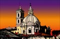 Postcards of Italy - A view of Rome