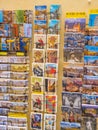 Postcards at a souvenir shop in Florence - FLORENCE / ITALY - SEPTEMBER 12, 2017