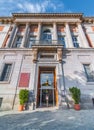 Postcards from Spain. European architecture building details with Corinthian Capital columns.