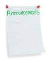 Posted announcements Royalty Free Stock Photo