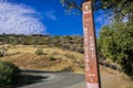 Posted sign on the hiking trail to Mt Diablo peak Royalty Free Stock Photo