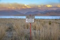 Posted sign for private property near Utah Lake Royalty Free Stock Photo