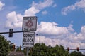 Posted sign on a street intersection - `Do not block the box` and `Do not block the intersection` Royalty Free Stock Photo