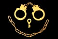 Posted smiley handcuffs key chain Royalty Free Stock Photo