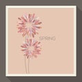 Poster with abstract pastel-colored flower Royalty Free Stock Photo