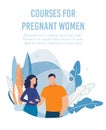 Poster Advertising Courses for Pregnant Women