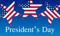 Poster with american stars for presidents day Royalty Free Stock Photo