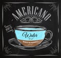 Poster americano chalk Royalty Free Stock Photo