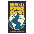 Poster Amnesty International Day Royalty Free Stock Photo