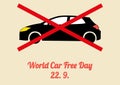 Poster for annual celebration of World Car Free Day - September