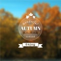 Poster with autumn landscape. EPS,JPG.