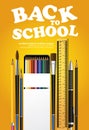 Poster Back to School Design Template Royalty Free Stock Photo