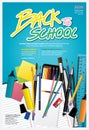 Poster Back to School Design Template Royalty Free Stock Photo