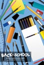 Poster Back to School Design Template Royalty Free Stock Photo