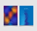 Blur blue poster or placard abstract designs.