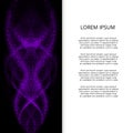 Poster or background template with ultraviolet abstract smoke wave