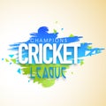 Poster or banner design for Cricket Champions League. Royalty Free Stock Photo