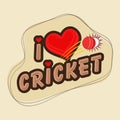 Poster or banner design for Cricket. Royalty Free Stock Photo