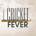 Poster or banner design for Cricket Fever. Royalty Free Stock Photo