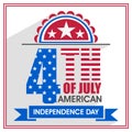 Poster, banner or flyer for American Independence Day. Royalty Free Stock Photo