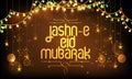 Poster, banner or flyer for Jashn-E-Eid Mubarak. Royalty Free Stock Photo