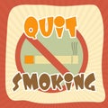 Poster, banner or flyer for No Smoking Day.