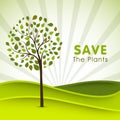 Poster, banner or flyer for Save Plants.