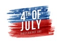 Poster, Banner or Flyer for 4th July. Royalty Free Stock Photo